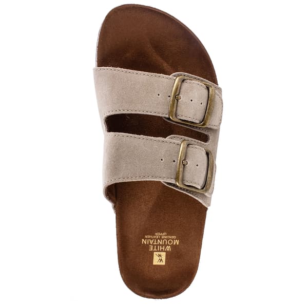 Womens White Mountain Helga Suede Footbed Sandals