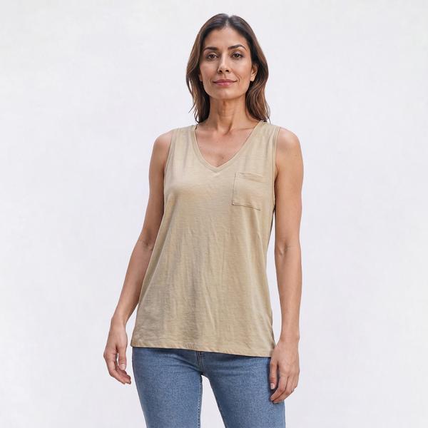 Womens Architect(R) V Neck One Pocket Tank Top - image 