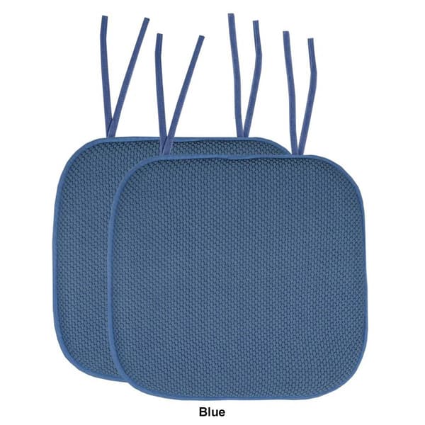 Sweet Home Collection Honeycomb Memory Foam Chair Pads w/ Ties