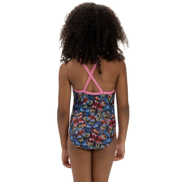 Girls (8-16) Dolfin® Flutter By Criss Cross One Piece Swimsuit