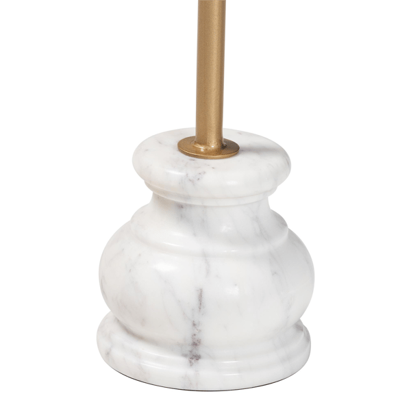 Baxton Studio Gezana Clover Tray Top Drink Table with Marble Base