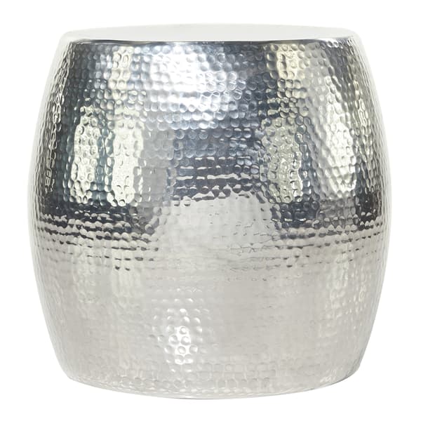 9th & Pike&#174; Silver Aluminum Contemporary Accent Table