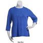 Petite Napa Valley 3/4 Sleeve Floral Shoulder Button Blouse - image 4