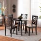 Baxton Studio Rava Two-Tone Dark Brown Wood 5pc. Dining Set - image 7
