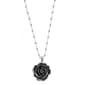 1928 Metallic Rose Pendant Necklace - image 1
