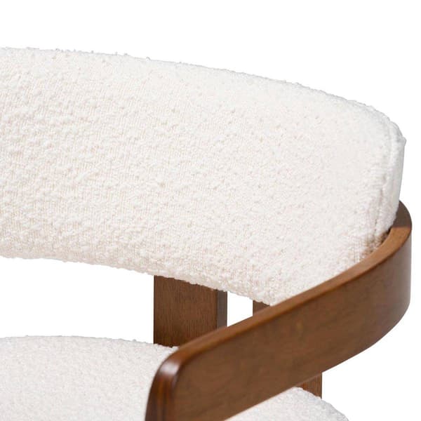 Baxton Studio Carice Modern Cream Boucle Dining Chair