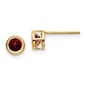 Gemstone Classics&#40;tm&#41; 14kt. Yellow Gold Garnet Stud Earrings - image 1