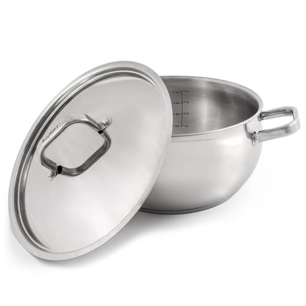 BergHOFF Belly Shape 18/10 Stainless Steel Stockpot w/ Lid