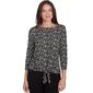 Womens Emaline Key Items 3/4 Sleeve Tie Front Blouse - image 1