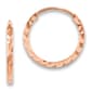 Gold Classics&#40;tm&#41; 14k Rose Diamond Cut Square Tube Earrings - image 1