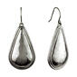 Bella Uno Silver-Tone Large Teardrop Earrings - image 1