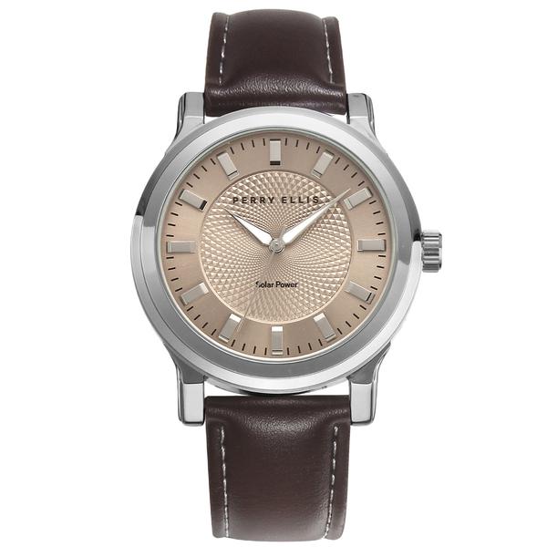 Mens Perry Ellis Silver-Tone Solar Powered Watch - PES0012SL.UK - image 