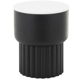 9th & Pike(R) Modern Black Metal Accent Table
