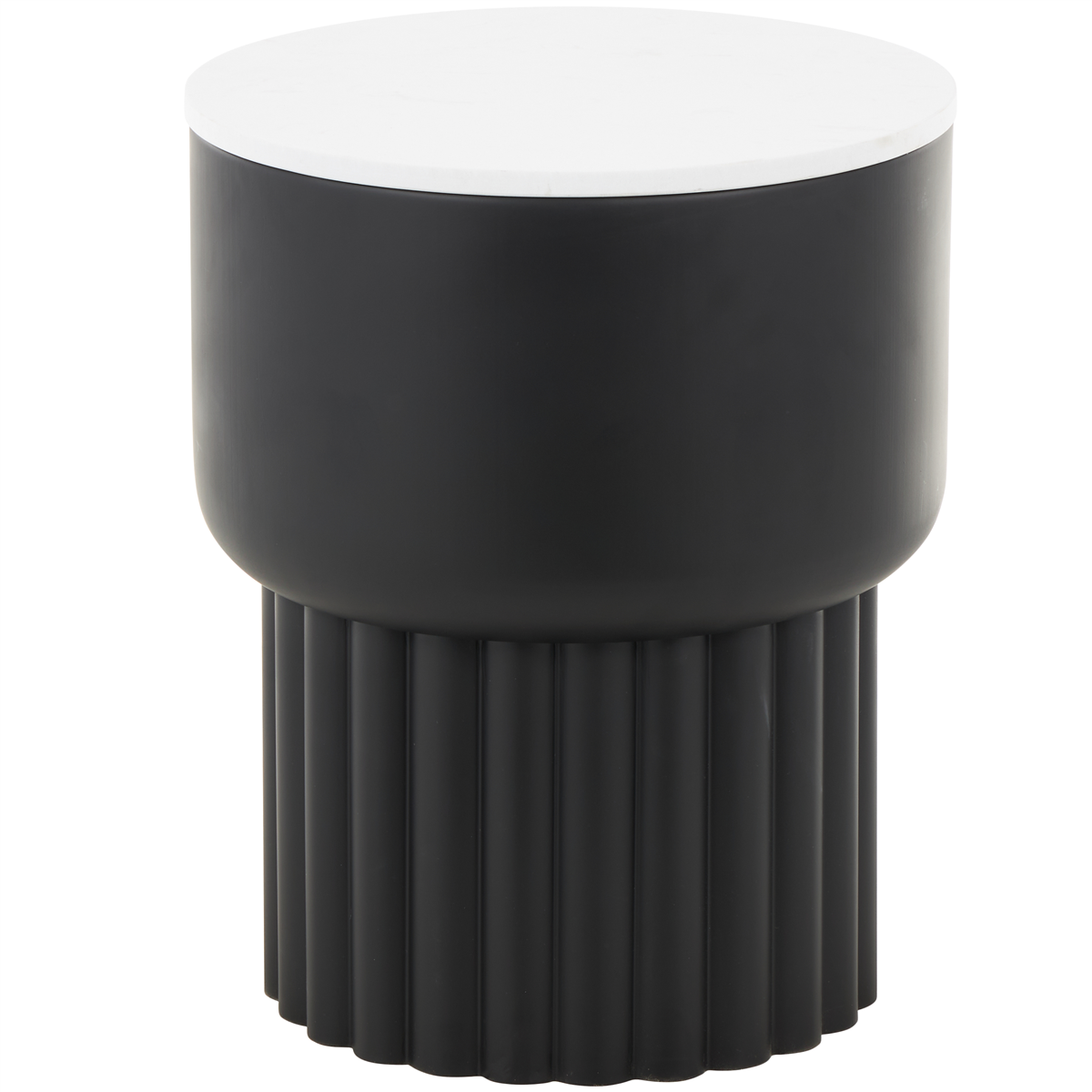 9th & Pike(R) Modern Black Metal Accent Table