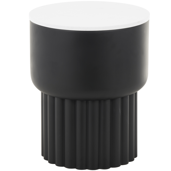 9th & Pike® Modern Black Metal Accent Table - image 