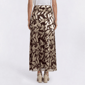 Womens MSK Gold Pull On Foil Leaf Maxi Skirt - image 2