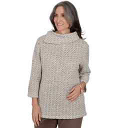 Womens Alfred Dunner Luxe Be A Lady Cowl Neck Sweater