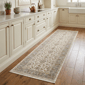 HomeRoots Ivory Oriental Power Loom Stain Resistant Runner Rug - image 1