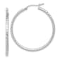 Gold Classics(tm) 10kt. White Gold Cut 36mm Round Tube Hoop Earring - image 1