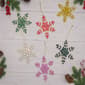 National Tree 5in. Assorted Colors Beaded Snowflake Ornaments - image 2