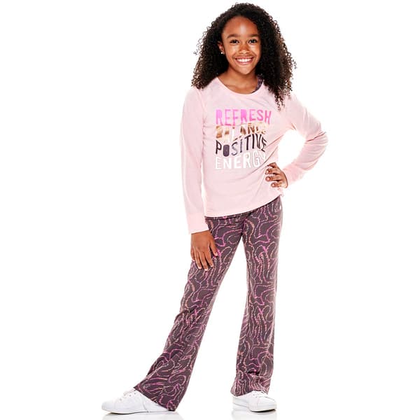 Girls &#40;7-16&#41; RBX 3pc. Refresh Top&#44; Tank & Flare Leggings Set - image 