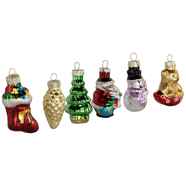 Northlight 6ct. Holiday Favorites Glass Christmas Ornaments