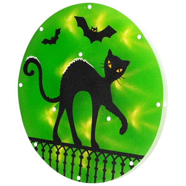 Northlight Seasonal 13.75in. Lighted Black Cat Window Silhouette