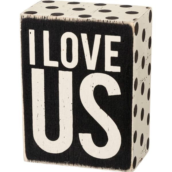 Primitives By Kathy I love Us Box Sign - image 