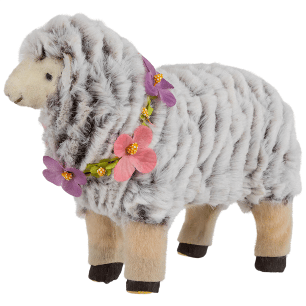 Northlight Sheep Wearing Flower Necklace Easter Decoration