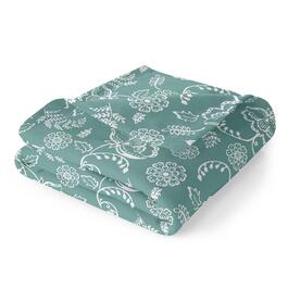 Spirit Linen Home&#8482; Velvet Plush Floral Sage Throw Blanket