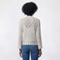 Womens Kathy Ireland Long Sleeve Shell Button Metallic Shrug - image 3