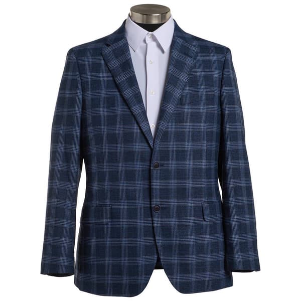 Mens Nautica Checkered Plaid Sport Coat - Navy - image 