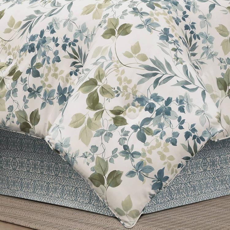 Royal Court Evergreen Blue 4pc. Reversible Comforter Set
