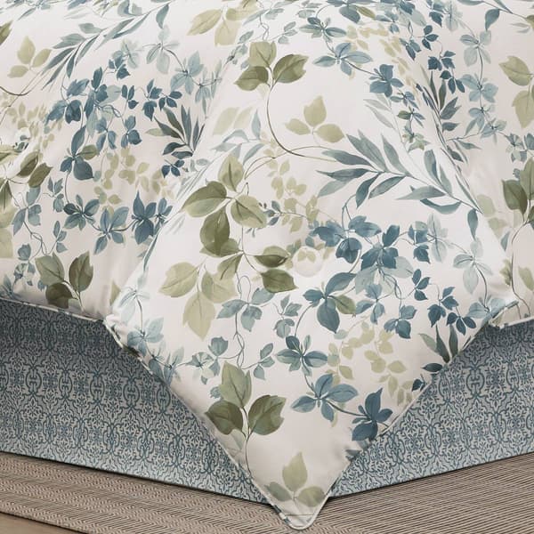 Royal Court Evergreen Blue 4pc. Reversible Comforter Set