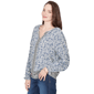 Womens Skye’s the Limit Fresh Start Ruffle Ditsy Floral Blouse - image 3