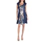 Womens 24/7 Comfort Apparel Patchwork A-Line Dress - image 1