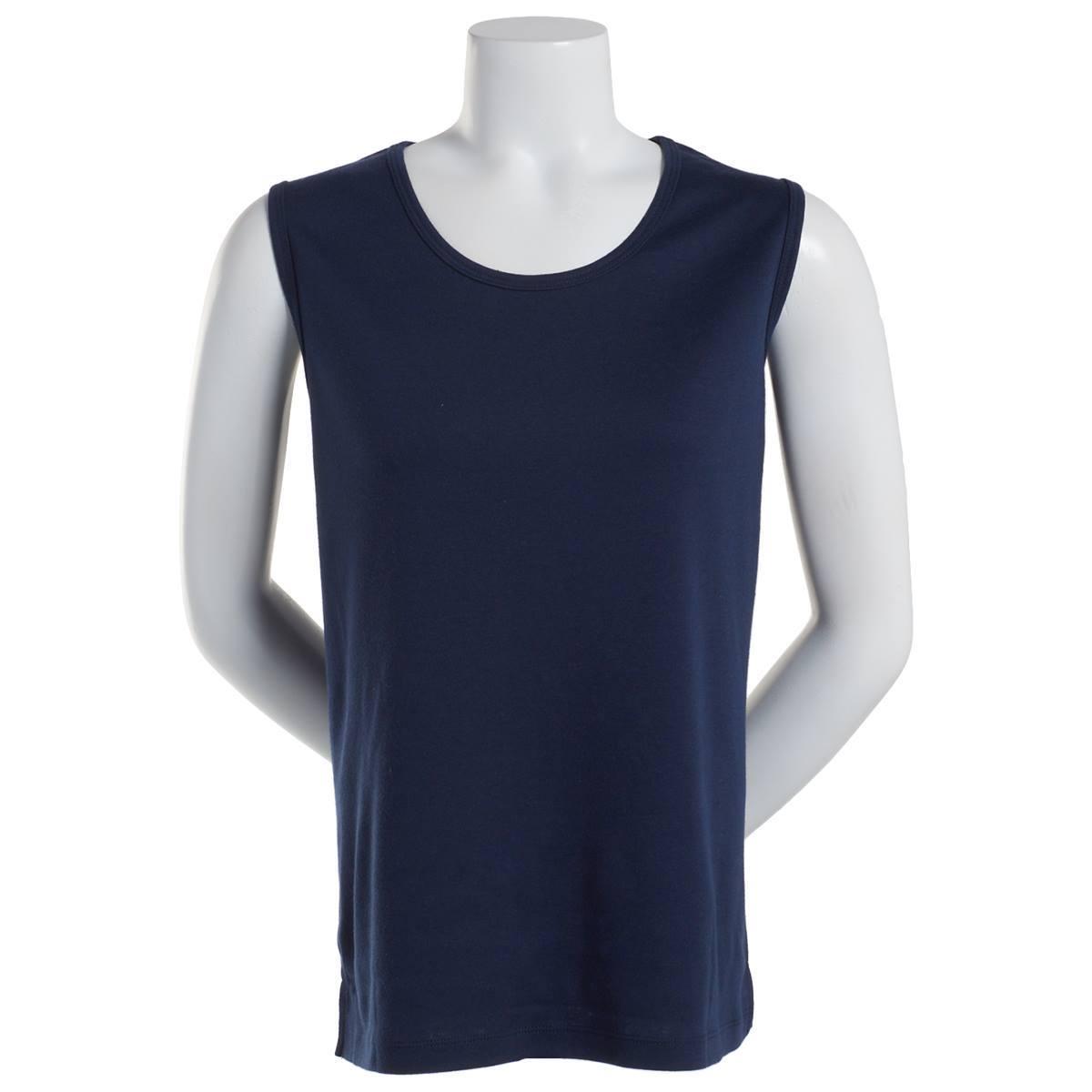 Petite Hasting & Smith Basic Solid Round Neck Tank Top