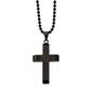 Mens Gentlemen's Classics&#40;tm&#41; Polished Black IP Cross Necklace - image 1