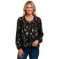 Womens Angels Forever Young Long Sleeve Floral Leaf Blouse - image 1