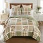 Donna Sharp Peach Rose Cotton Pieced 3pc. Quilt Set - image 1