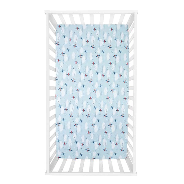 Sammy &amp; Lou Airplanes 2pk. Fitted Crib Sheet Set