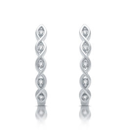 Diamond Classics&#40;tm&#41; Sterling Silver 1/10ctw. Hoop Earrings