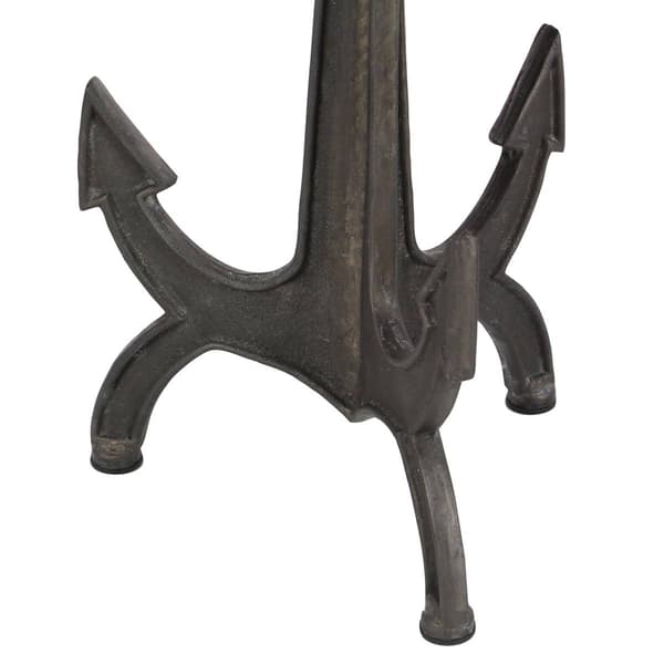 9th & Pike® Black Metal and Wood Coastal Accent Table