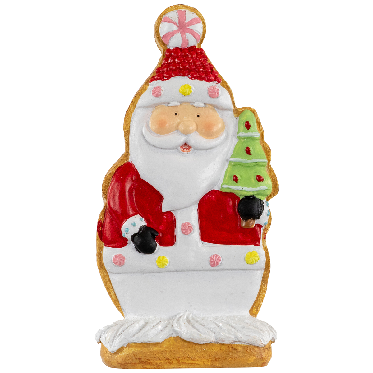Northlight Gingerbread Santa with Tree Christmas Figurine