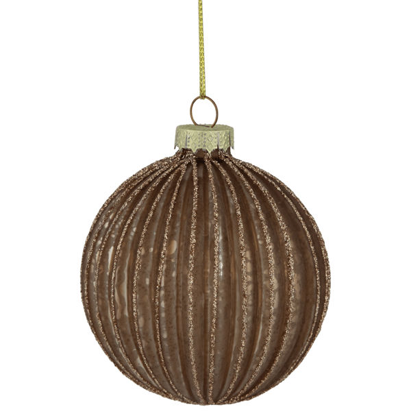 Northlight 4ct. Champagne Glittered Glass Christmas Ornaments - image 
