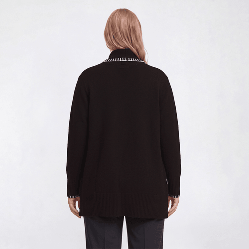 Plus Size Olive & Vine Long Sleeve Whip Stitch Cardigan