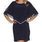 Womens MSK Split Sleeve Rhinestone Trim Double Overlay Dress - image 3