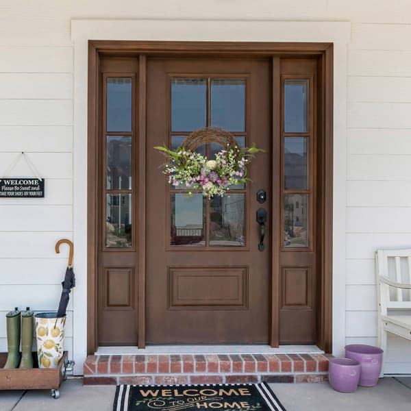 Northlight Seasonal Artificial Wildflower & Berry Half Wreath