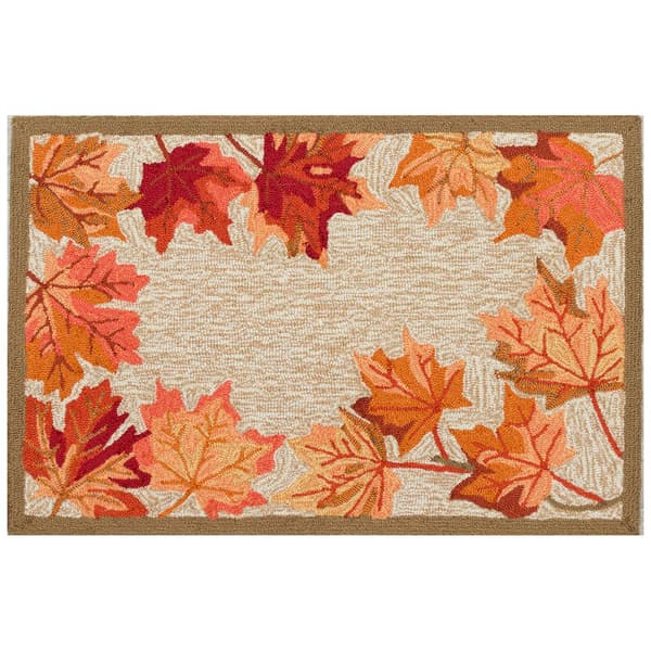 Liora Manne Ravella Falling Leaves Border Rectangular Accent Rug - image 
