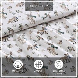 Eddie Bauer Woodland Friends Cotton Flannel Sheet Set